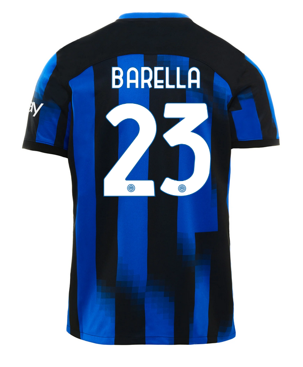 Inter Milan Home Soccer Jersey 23-24 Barella #23