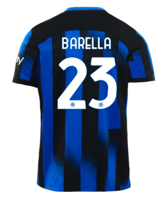 Inter Milan Home Soccer Jersey 23-24 Barella #23