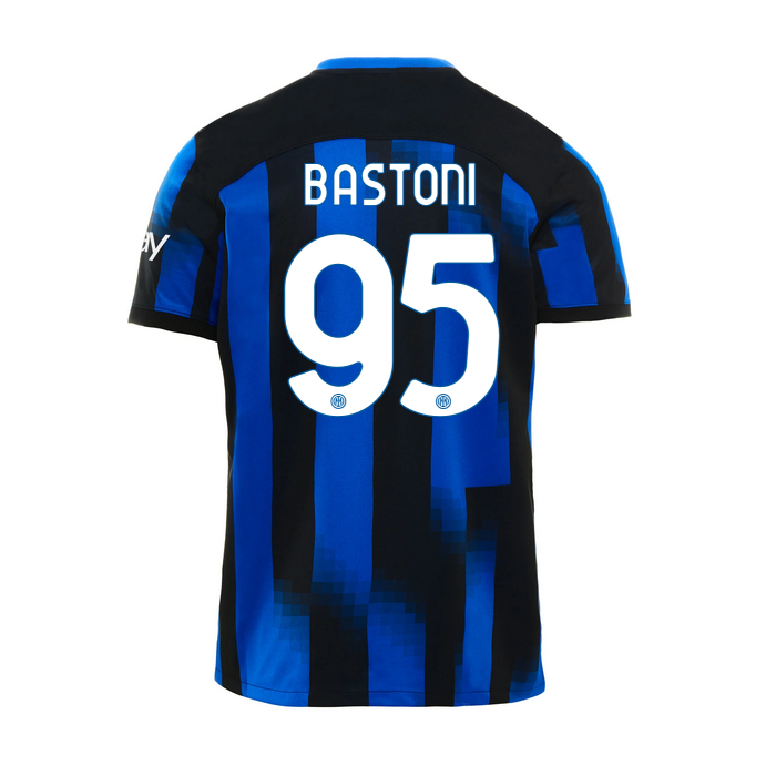 Inter Milan Home Soccer Jersey 23-24 Bastoni #95
