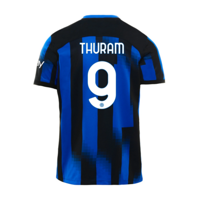 Inter Milan Home Soccer Jersey 23-24 Thuram #9