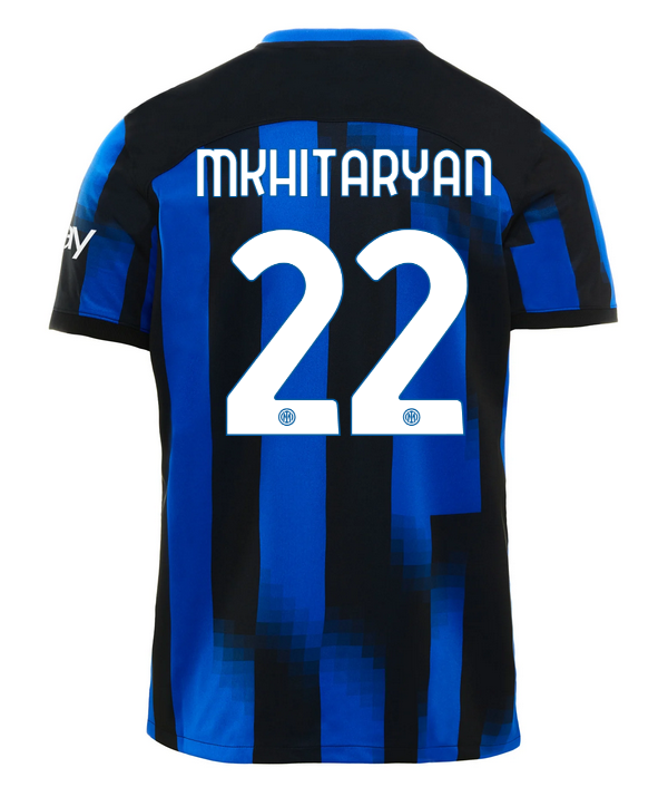 Inter Milan Home Soccer Jersey 23-24 Mkhitaryan #22