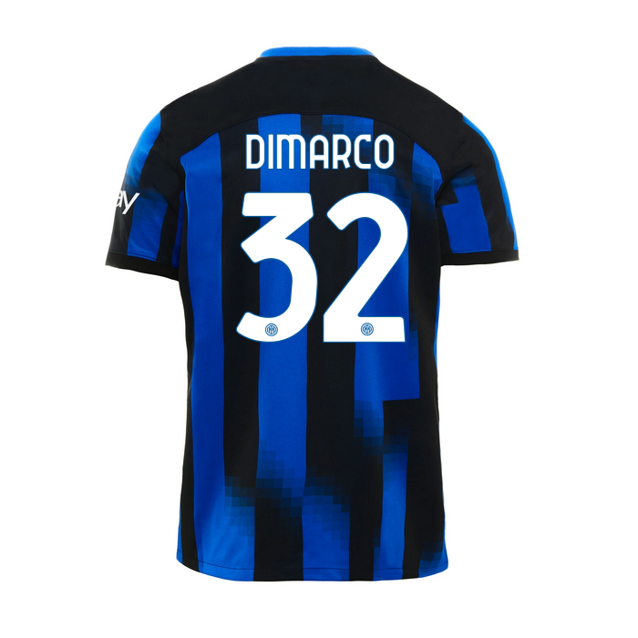 Inter Milan Home Soccer Jersey 23-24 Dimarco #32