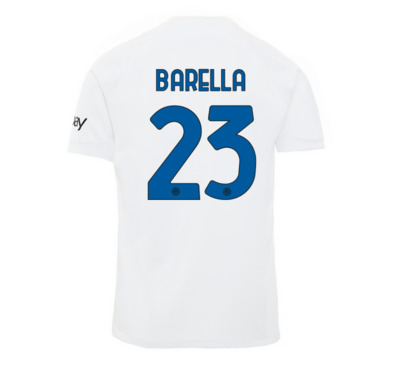 Inter Milan Away Soccer Jersey 23-24 Barella #23