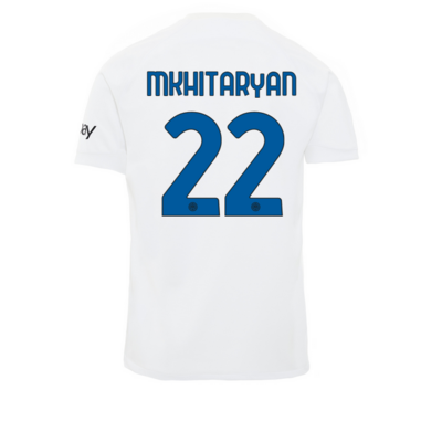 Inter Milan Away Soccer Jersey 23-24 Mkhitaryan #22