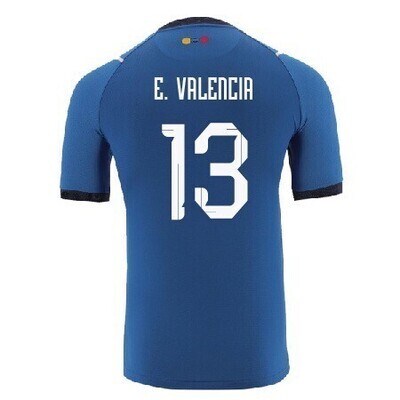 Ecuador National Away Blue Soccer Jersey 23-24 E. Valencia #13