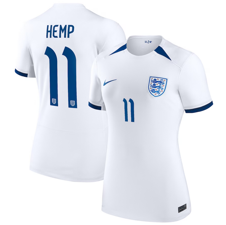 England Lionesses Womens World Cup Home Soccer Jersey 2023 - Lauren Hemp