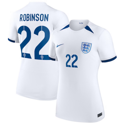 England Lionesses Womens World Cup Home Soccer Jersey 2023 - Katie Robinson