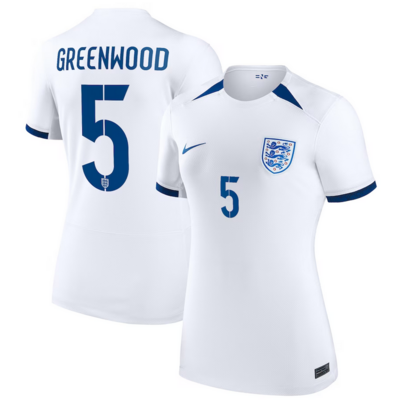England Lionesses Womens World Cup Home Soccer Jersey 2023 - Alex Greenwood