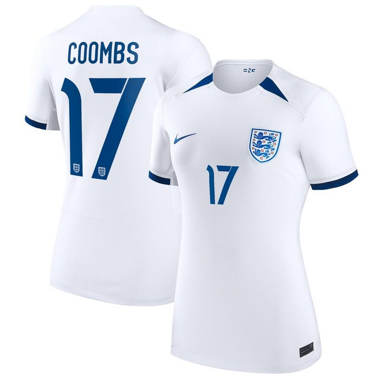 England Lionesses Womens World Cup Home Soccer Jersey 2023 - Laura Coombs