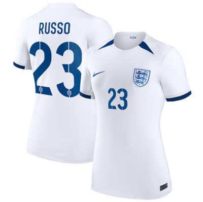 England Lionesses Womens World Cup Home Soccer Jersey 2023 - Alessia Russo
