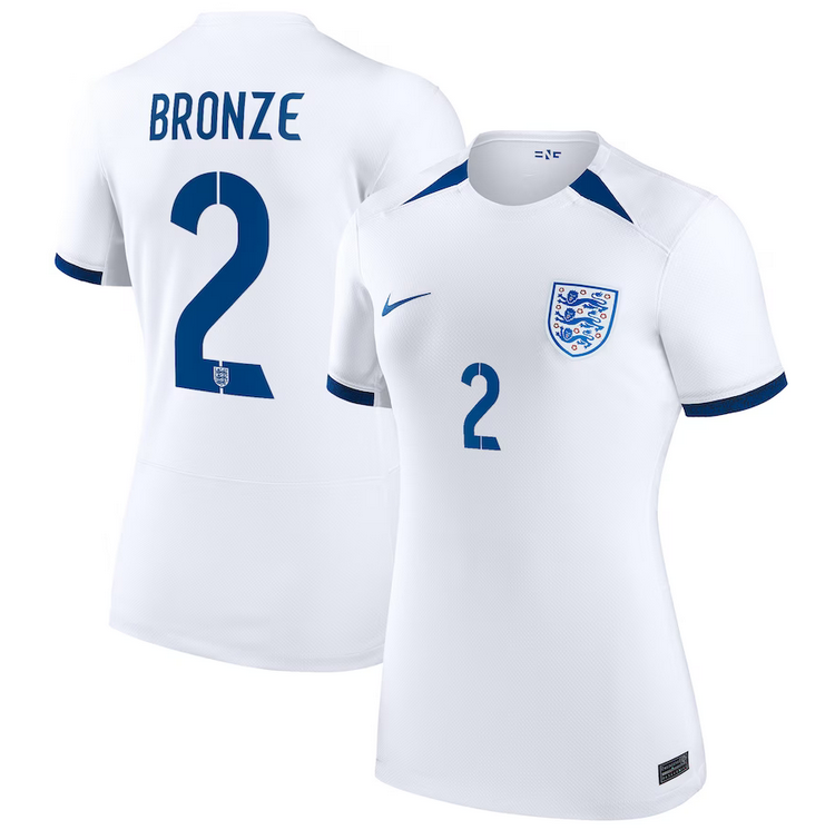England Lionesses Womens World Cup Home Soccer Jersey 2023 - Lucy Bronze