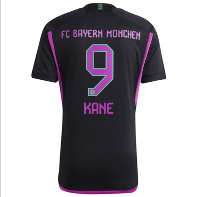 Bayern Munich Away Soccer Jersey 23-24 Kane #9