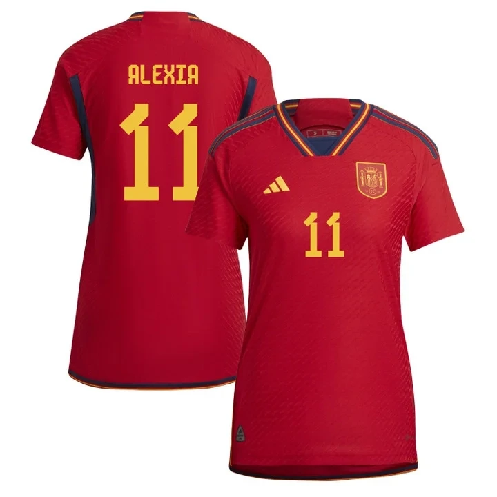 Spain Women's World Cup Home Jersey 2023 Alexia Putellas 11