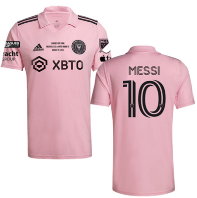 Leo Messi Inter Miami Cf Leagues Cup Final Soccer Jersey 23-24: Front and Backside 