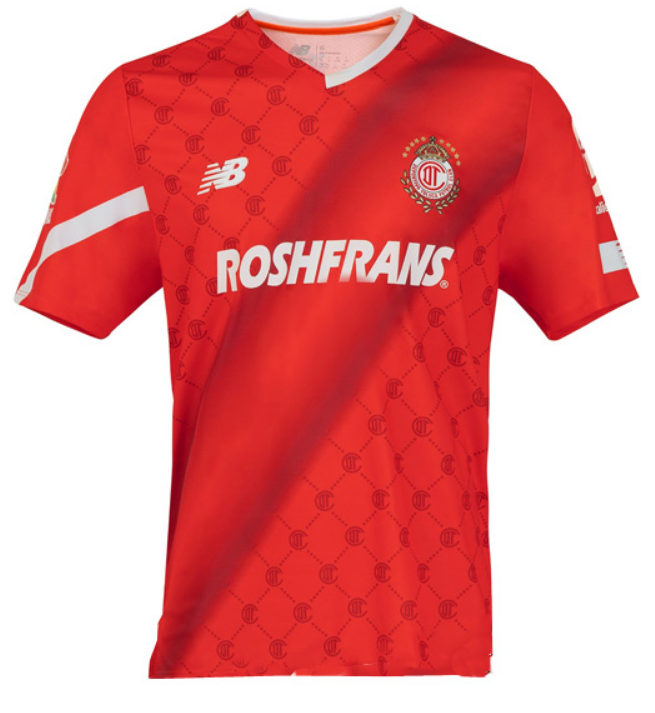 Toluca Home Red Soccer Jersey 23-24: Front Side