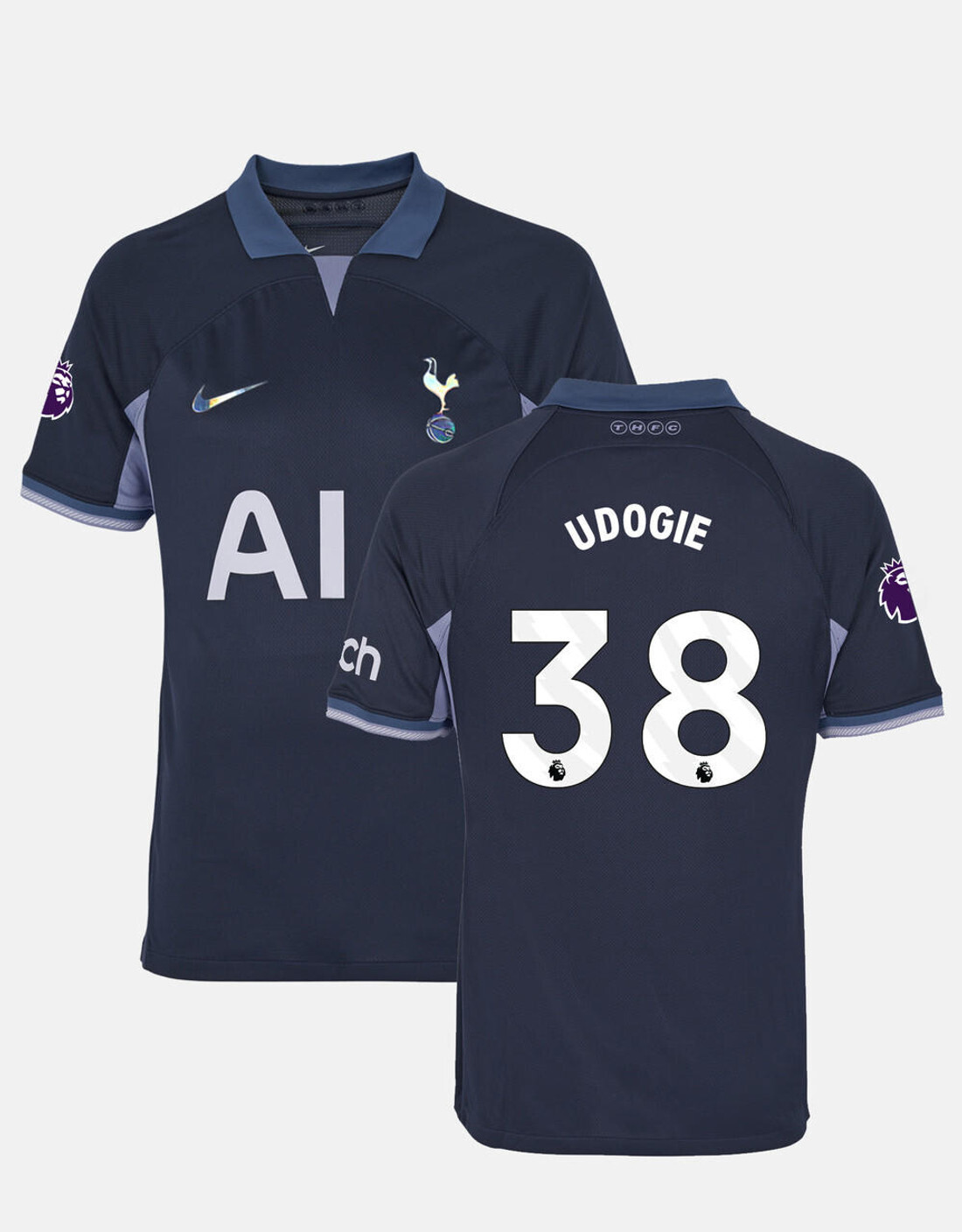 Tottenham Hotspur Away Soccer Jersey 23-24 Destiny Udogie