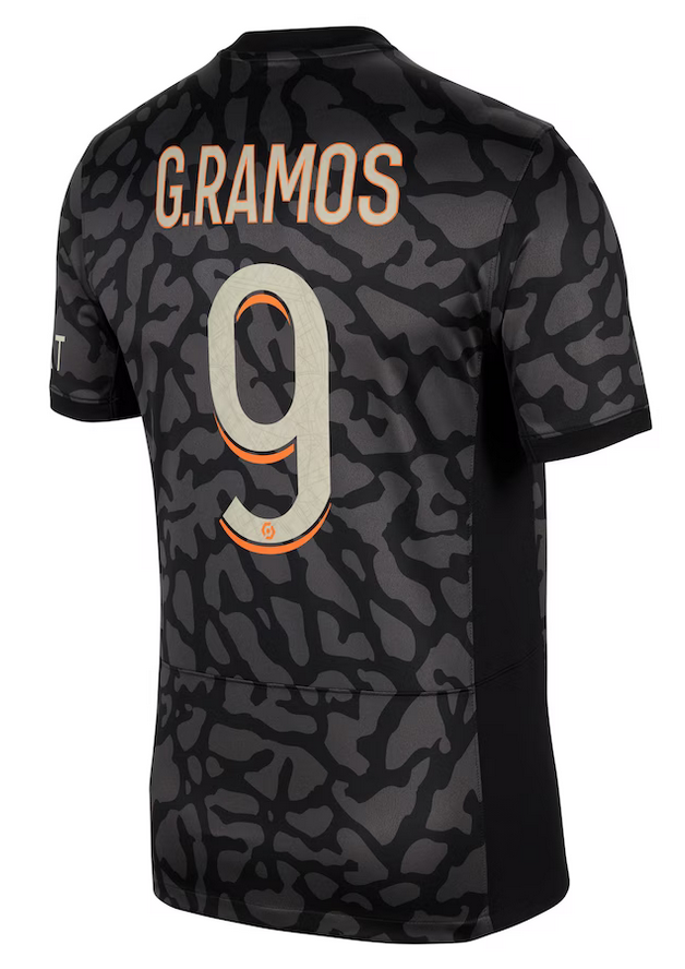 G.Ramos #9 PSG Third Elephant Print Soccer Jersey 23-24