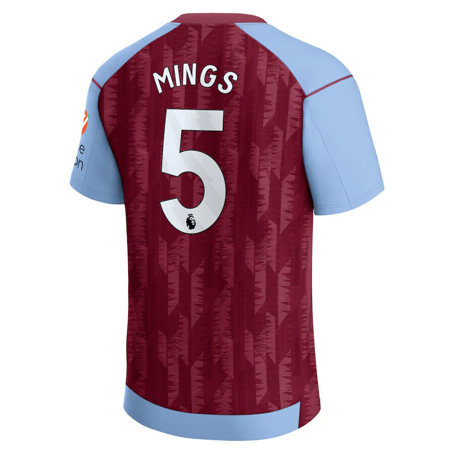 Mings #5 Aston Villa Home Soccer Jersey 23-24