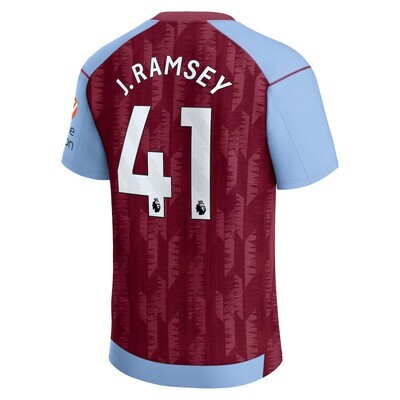 J.Ramsey #41 Aston Villa Home Soccer Jersey 23-24