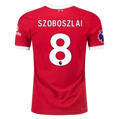 Szoboszlai #8 Liverpool Home Red Player Version Soccer Jersey 23-24