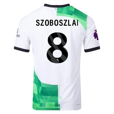 Szoboszlai #8 Liverpool Away Green & White Player Version Soccer Jersey 23-24