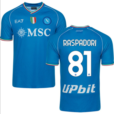 Napoli Home Soccer Jersey 23-24 Raspadori