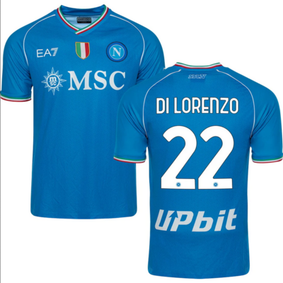 Napoli Home Soccer Jersey 23-24 Di Lorenzo