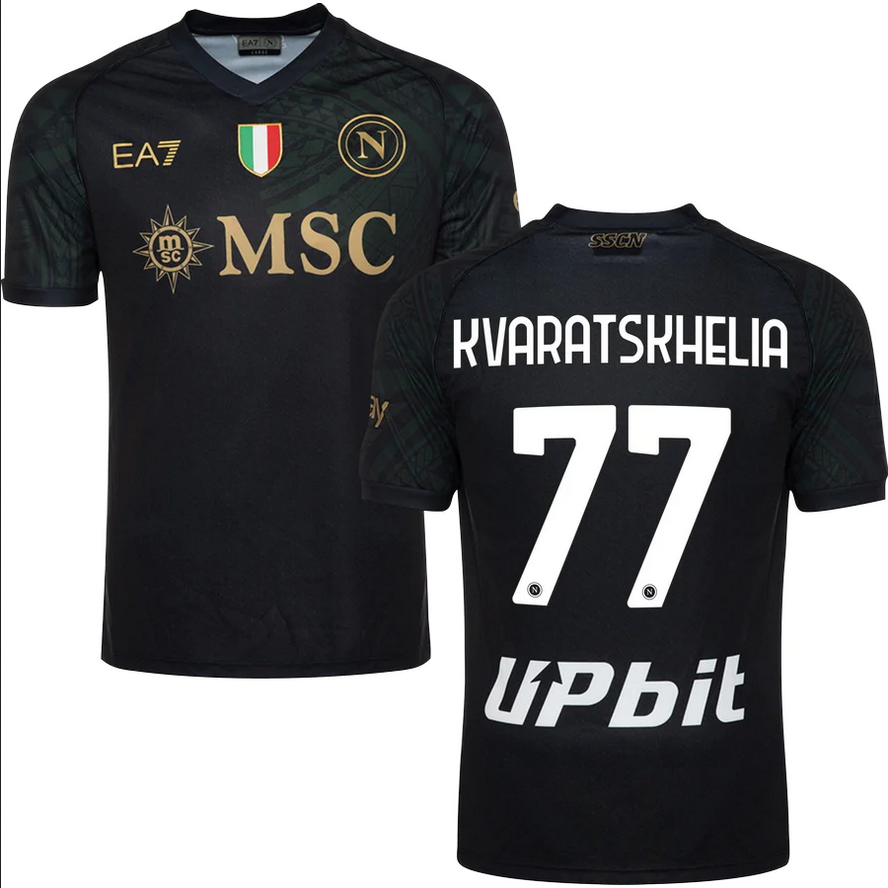 Napoli Third Soccer Jersey 23-24 Khvicha Kvaratskhelia