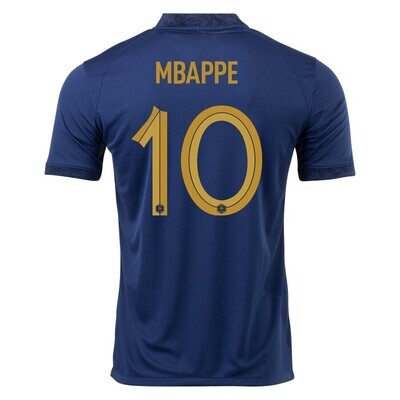 France Home Euro Cup 2023 Soccer Jersey Mbappe 10