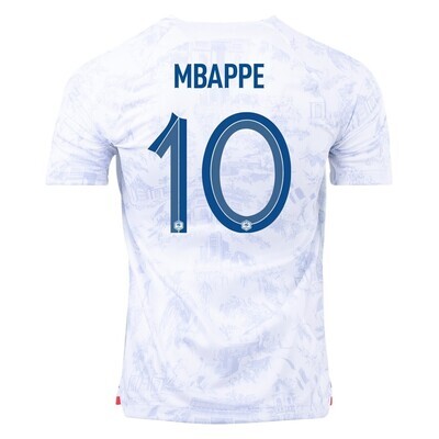 France Away  Euro Cup 2023 Soccer Jersey Mbappe 10