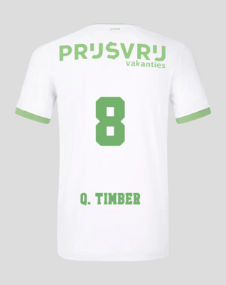 Feyenoord Third White Soccer Jersey 23-24 Q. Timber