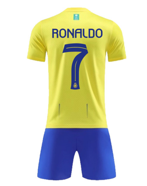 Cristiano Ronaldo Al Nassr Home Jersey Kids Kit 23-24: Backside