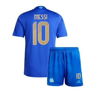 Argentina Away 2024 Copa America Kids Kit Lionel Messi