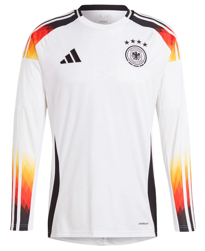 Germany Euro Cup Home White Jersey 2024 Long Sleeve