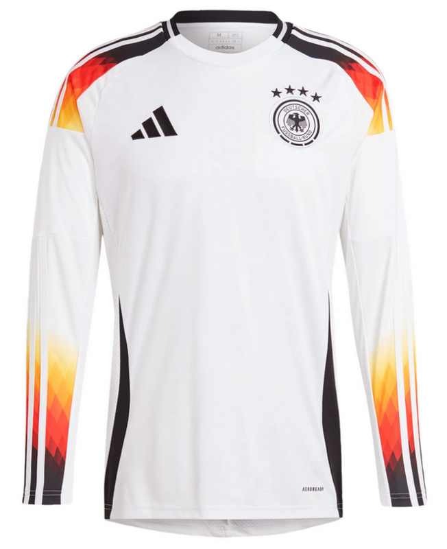 Germany Euro Cup Home White Jersey 2024 Long Sleeve