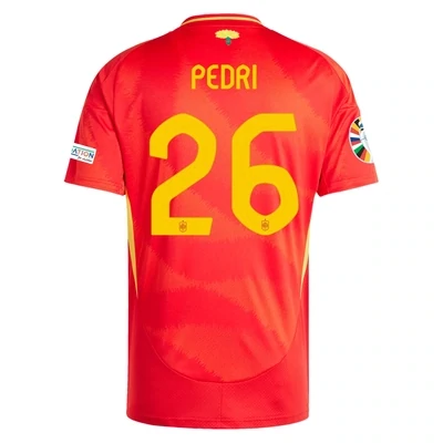 Spain Euro Cup Home Jersey 2024 PEDRI #26