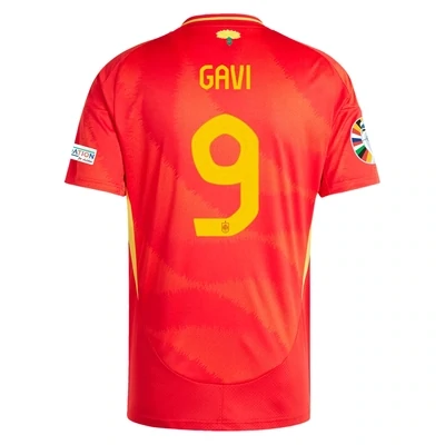 Spain Euro Cup Home Jersey 2024 GAVI #9