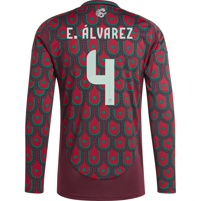 Edson Álvarez Mexico Copa America Home Soccer Jersey 2024 Long Sleeve