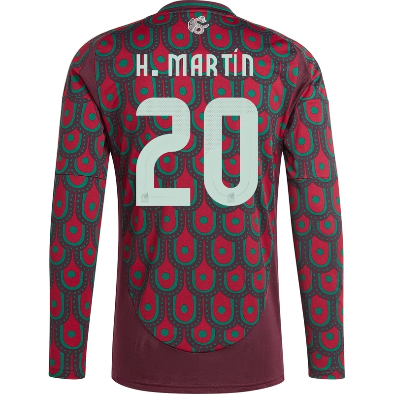 Henry Martín Mexico Copa America Home Soccer Jersey 2024 Long Sleeve