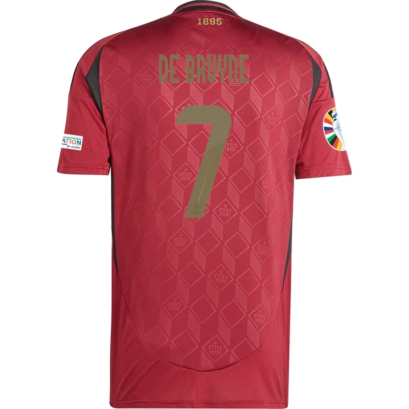 DE BRUYNE Belgium Euro Cup Home Red Jersey 2024