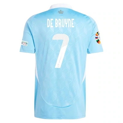DE BRUYNE Belgium Euro Cup Away Sky Blue Jersey 2024