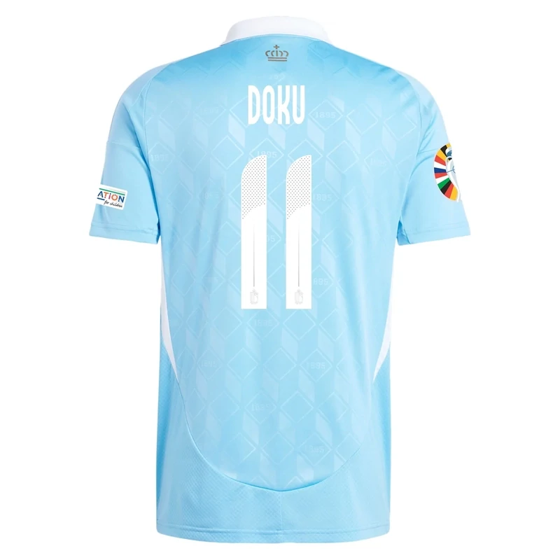 DOKU Belgium Euro Cup Away Sky Blue Jersey 2024