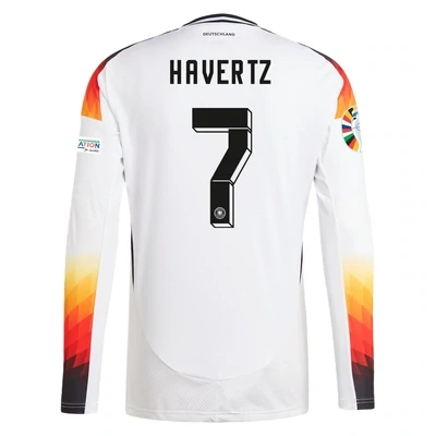 Kai Havertz Germany Euro Cup Home White Jersey 2024 Long Sleeve