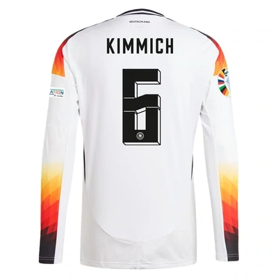Joshua Kimmich Germany Euro Cup Home White Jersey 2024 Long Sleeve