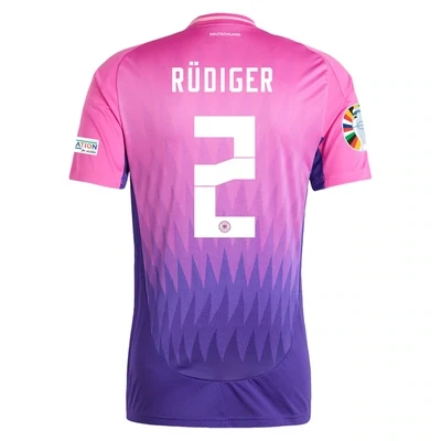 Antonio Rüdiger Germany Euro Cup Away Pink Jersey 2024