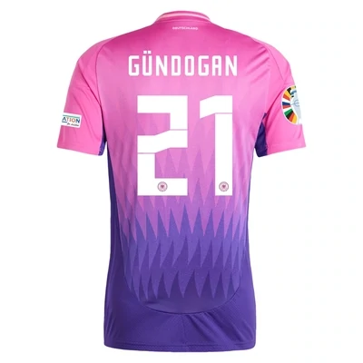 İlkay Gündoğan Germany Euro Cup Away Pink Jersey 2024