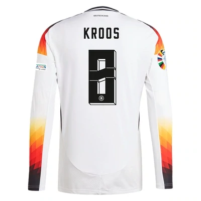 Toni Kroos Germany Euro Cup Home White Jersey 2024 Long Sleeve