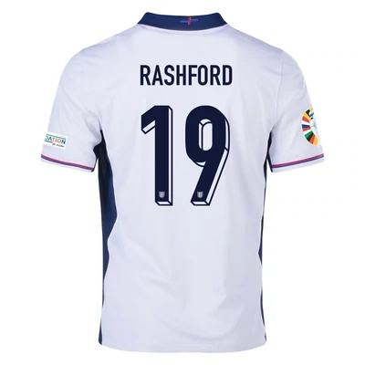 Marcus Rashford England Euro Cup Home White Jersey 2024