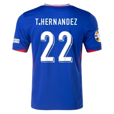 Theo Hernández France Euro Cup Home Blue 2024 Soccer Jersey