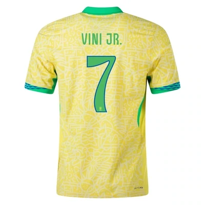 VINI JR. Brazil Copa America Home Soccer Jersey 2024
